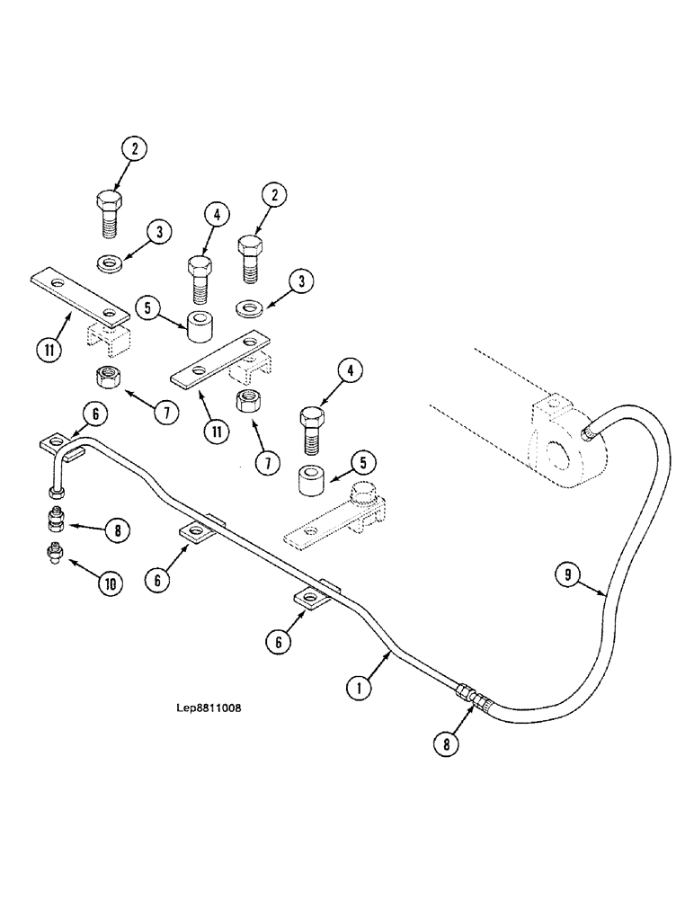 Схема запчастей Case 688C - (8H-12) - LINKED BOOM, LUBRICATION CIRCUIT DIPPERSTICK (07) - HYDRAULIC SYSTEM