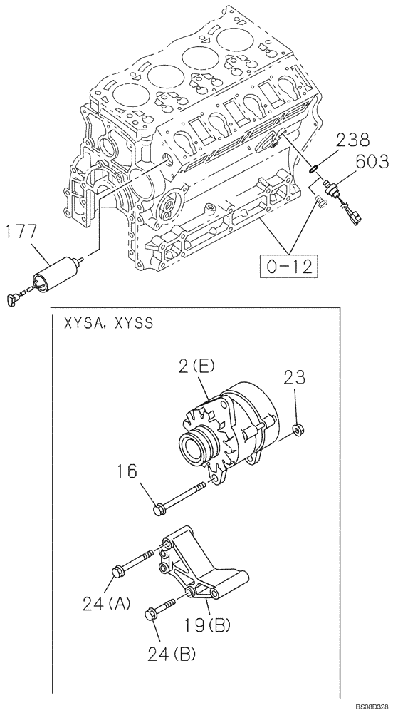 Схема запчастей Case CX80 - (04-15) - ELECTRICAL ACCESSORIES - ENGINE (04) - ELECTRICAL SYSTEMS