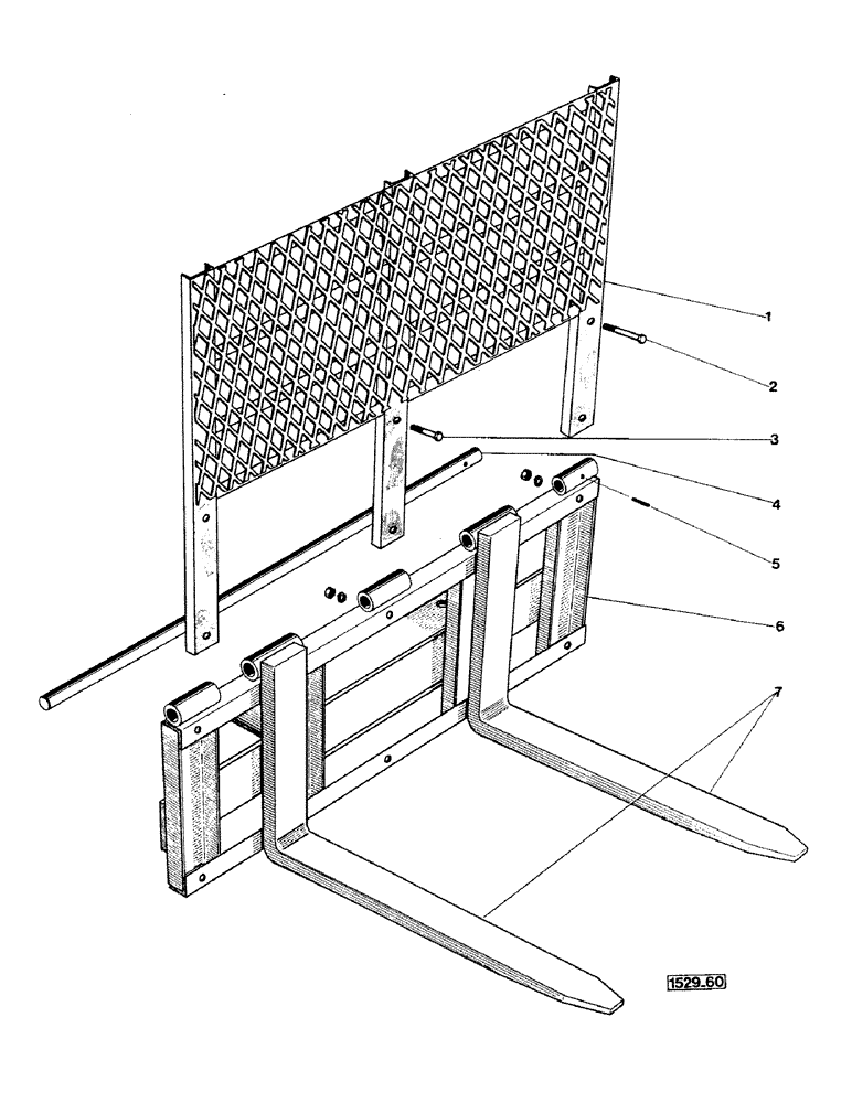 Схема запчастей Case 1529 - (138) - PALLET FORK 