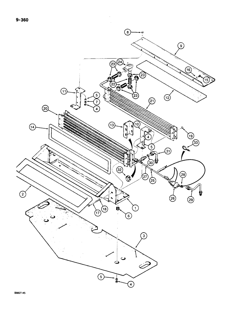 Схема запчастей Case W36 - (9-360) - HEATER AND AIR CONDITIONING PLENUM (09) - CHASSIS/ATTACHMENTS