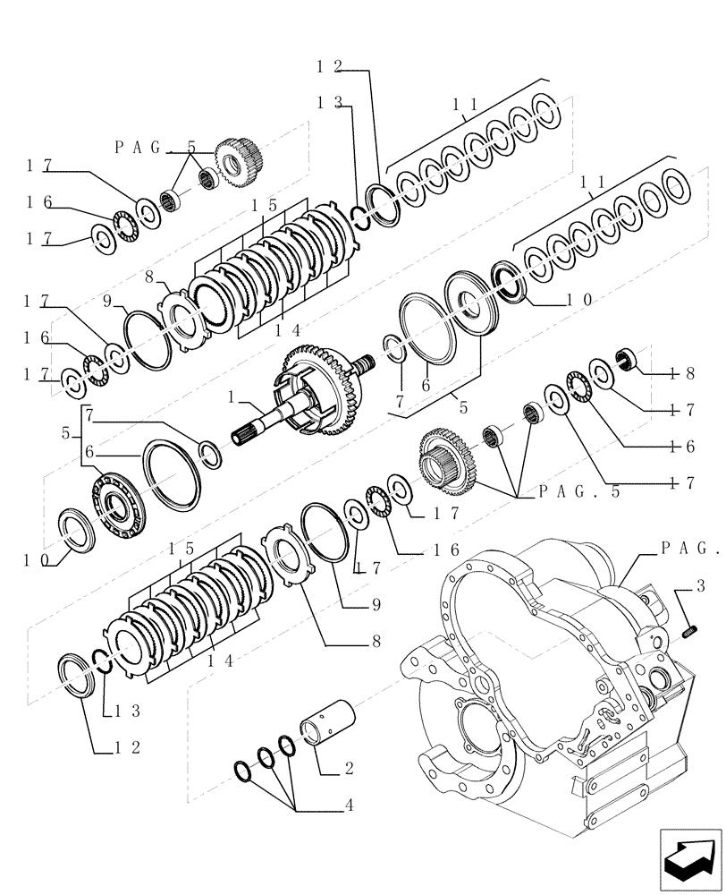 Схема запчастей Case TX1055 - (1.28.A[09]) - TRANSMISSION - COMPONENTS (21) - TRANSMISSION