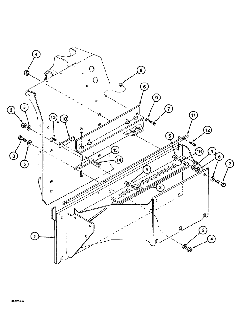 Схема запчастей Case 560 - (9-060) - OFFSET TRENCHER FRAME AND MOUNTING (09) - CHASSIS/ATTACHMENTS