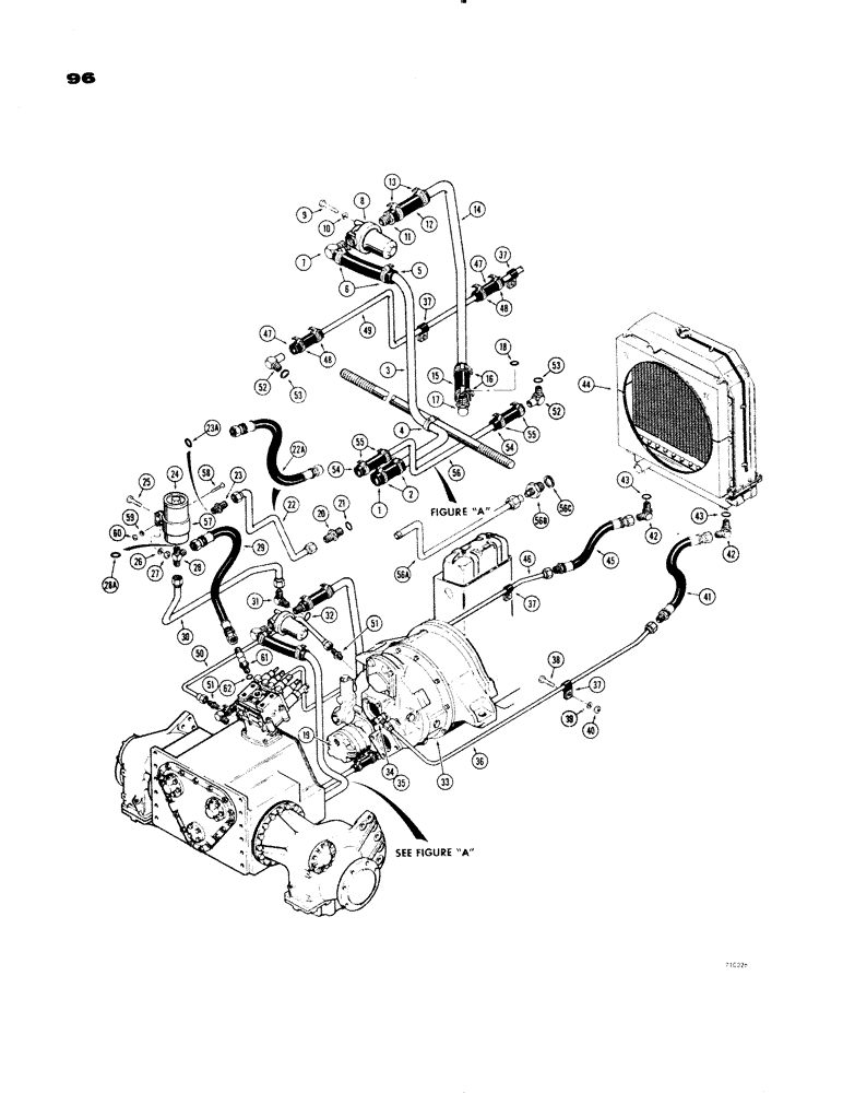 Схема запчастей Case 1150 - (096) - BASIC TRACTOR HYDRAULICS (07) - HYDRAULIC SYSTEM