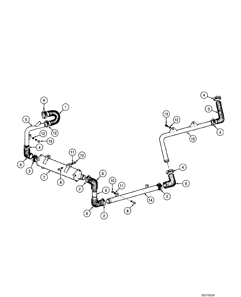 Схема запчастей Case 885 - (06.21A[00]) - TRANSMISSION - OIL COOLING (06) - POWER TRAIN