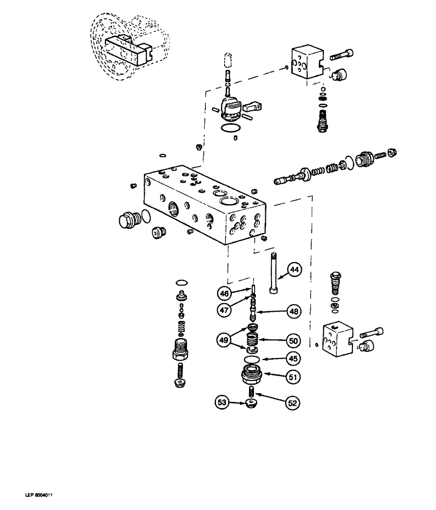 Схема запчастей Case 688 - (8-052) - HIGH PRESSURE HYDRAULIC PUMP (08) - HYDRAULICS