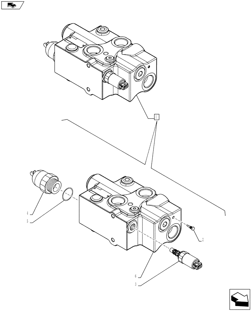 Схема запчастей Case 921F - (35.962.01) - RIDE CONTROL VALVE (35) - HYDRAULIC SYSTEMS