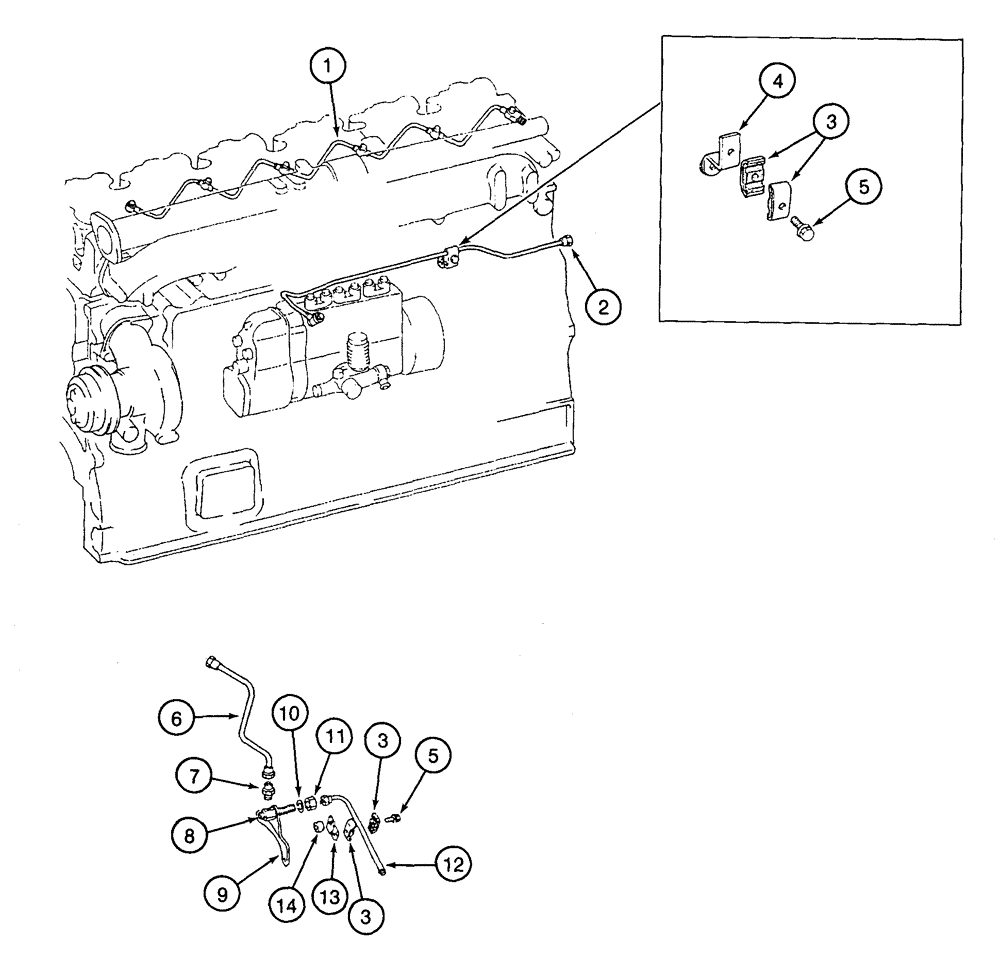Схема запчастей Case 9060 - (3-10) - FUEL RETURN LINES (03) - FUEL SYSTEM