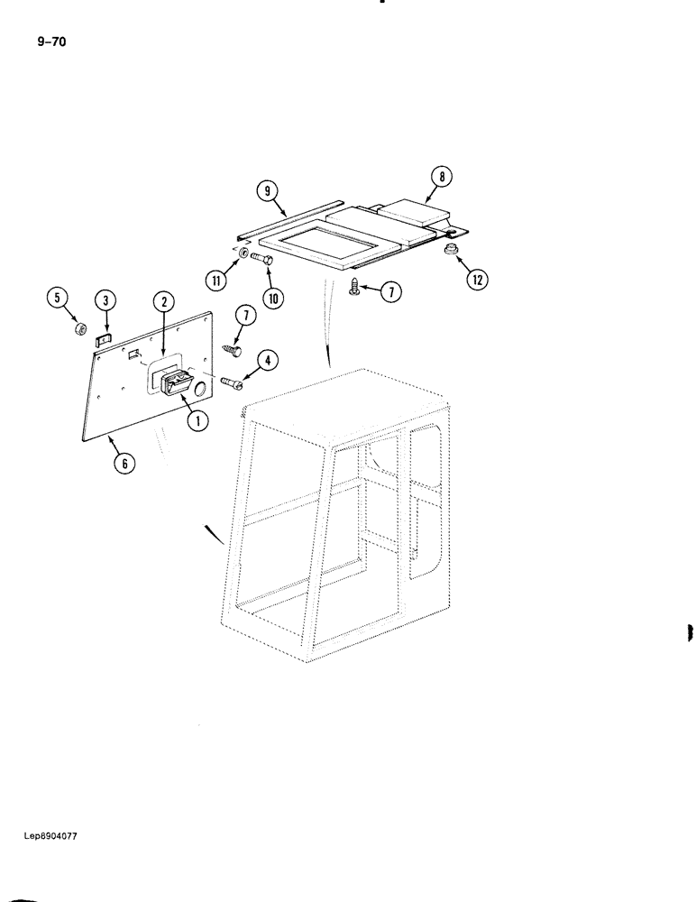 Схема запчастей Case 888 - (9-070) - CAB, INSULATION (09) - CHASSIS