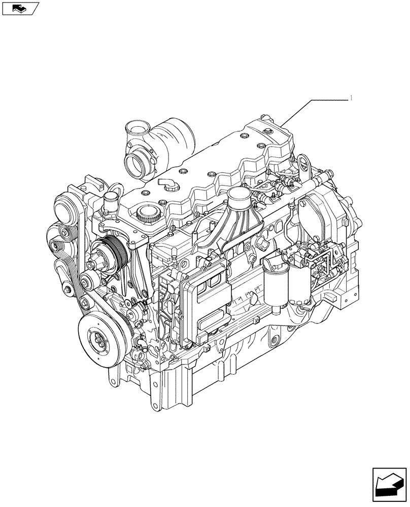 Схема запчастей Case F4DFE6132 A002 - (10.001.01) - ENGINE  (84265771) (10) - ENGINE
