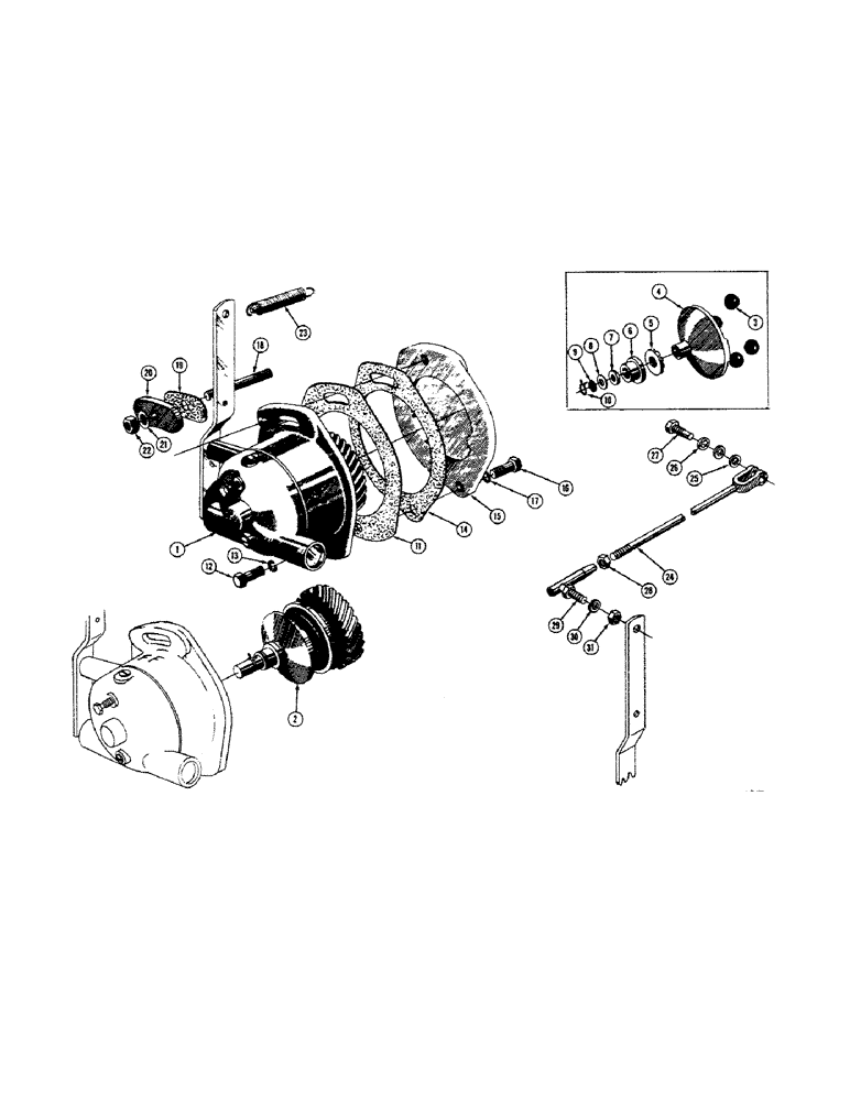 Схема запчастей Case 520 - (020) - GOVERNOR, GAS (02) - FUEL SYSTEM