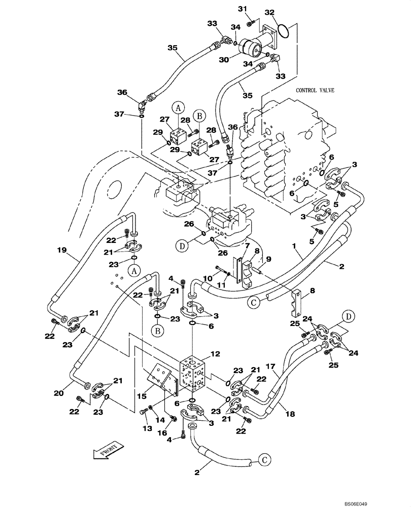 Схема запчастей Case CX800B - (08-09) - HYDRAULIC CIRCUIT - SWING MOTOR (08) - HYDRAULICS