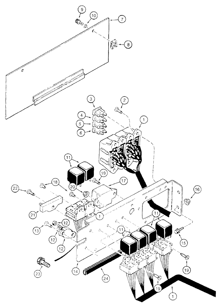 Схема запчастей Case 921B - (4-010) - MAIN CAB HARNESS - POWER DISTRIBUTION CENTER (04) - ELECTRICAL SYSTEMS