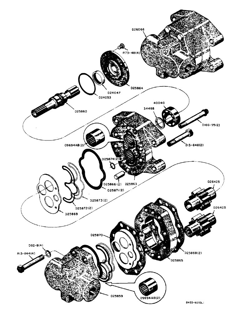 Схема запчастей Case UTILITY - (20) - D26066 HEAVY DUTY HYDRAULIC PUMP, 19 G.P.M. 