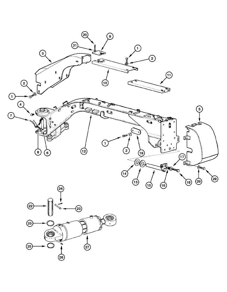 Схема запчастей Case 865 AWD - (09-002[01]) - FRONT CHASSIS (09) - CHASSIS