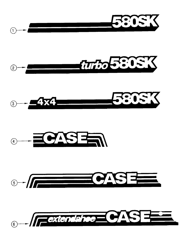 Схема запчастей Case 580SK - (9-252) - DECALS, S/N JJH0050329 AND UP, GREY (09) - CHASSIS/ATTACHMENTS