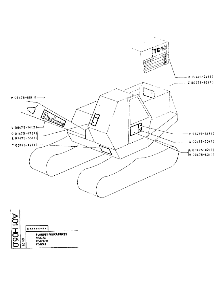 Схема запчастей Case TC45 - (003) - PLATES 