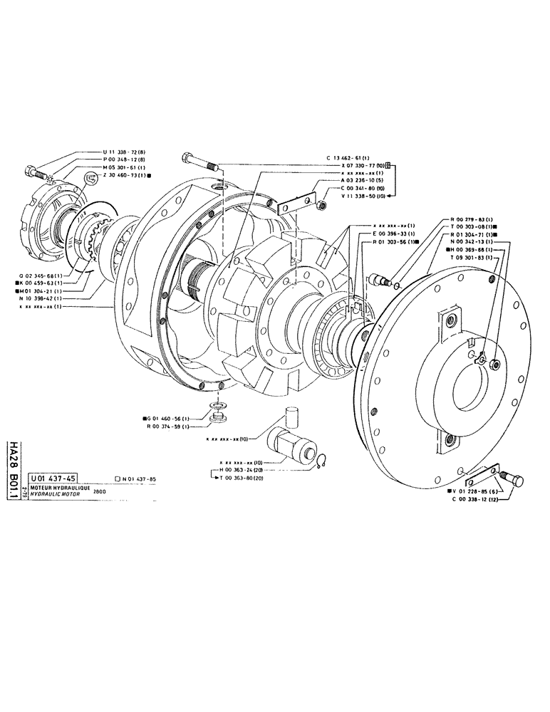 Схема запчастей Case RC200L - (060) - HYDRAULIC MOTOR 