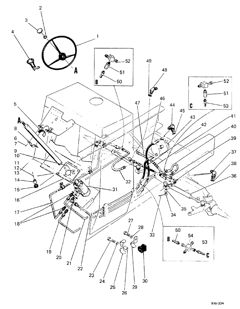 Схема запчастей Case 580F - (138) - POWER STEERING, FOR GERMANY (41) - STEERING