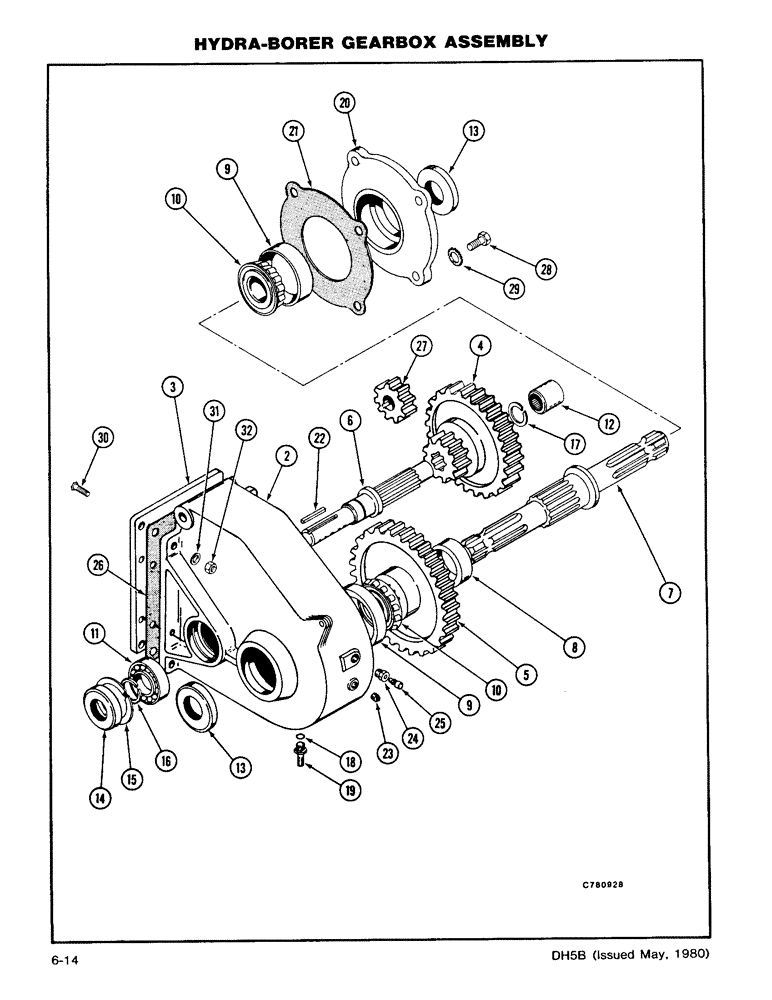Схема запчастей Case DH5 - (6-14) - HYDRA-BORER GEARBOX ASSEMBLY (89) - TOOLS