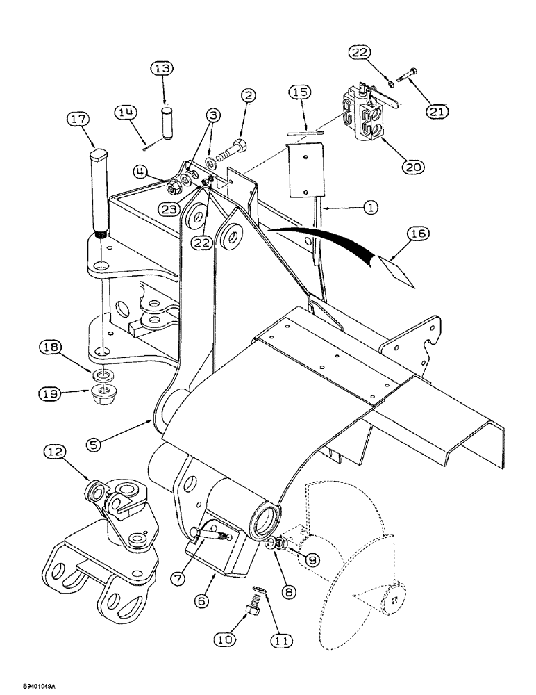 Схема запчастей Case 560 - (9-062) - QUAD FRAME AND MOUNTING (09) - CHASSIS/ATTACHMENTS