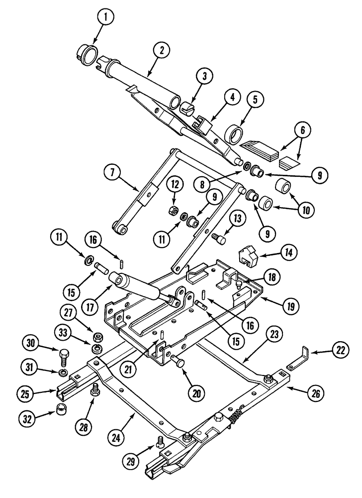 Схема запчастей Case 380B - (9-20) - SUSPENSION SEAT - BOSTROM (09) - CHASSIS