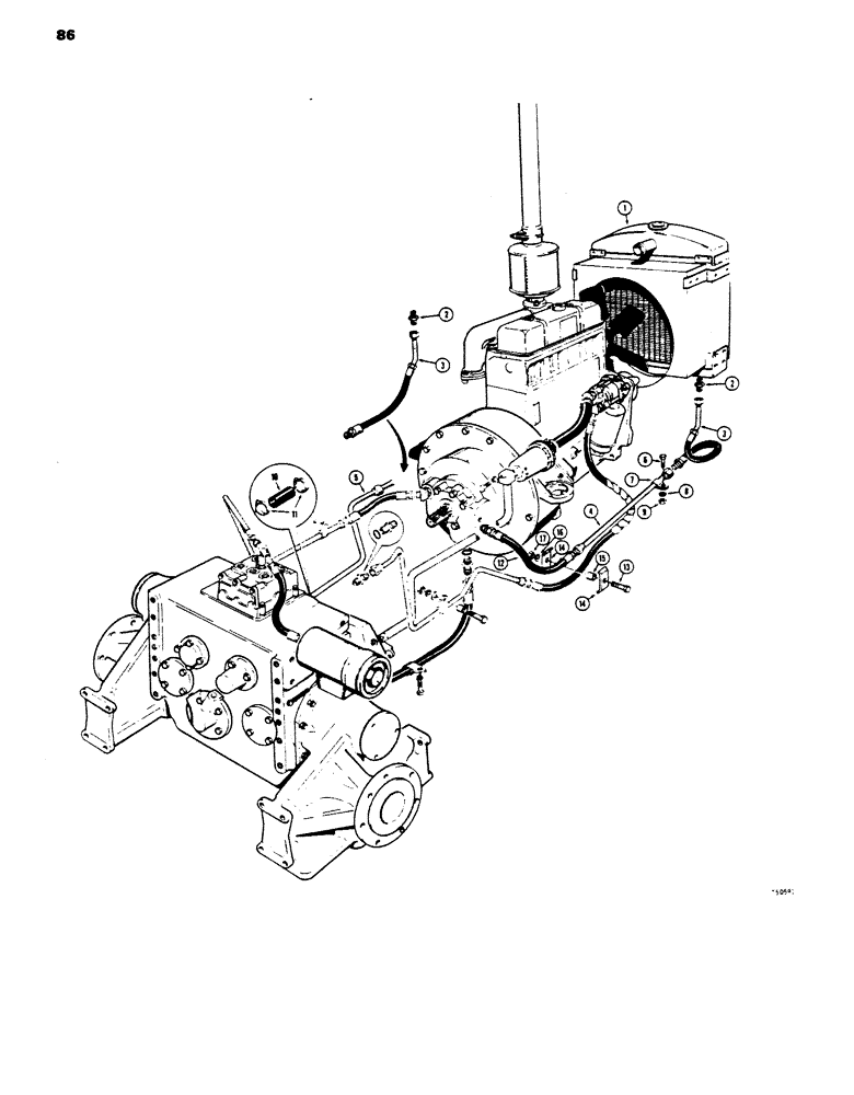 Схема запчастей Case 450 - (086) - CRAWLER HYDRAULIC CIRCUIT, COOLING SYSTEM (07) - HYDRAULIC SYSTEM