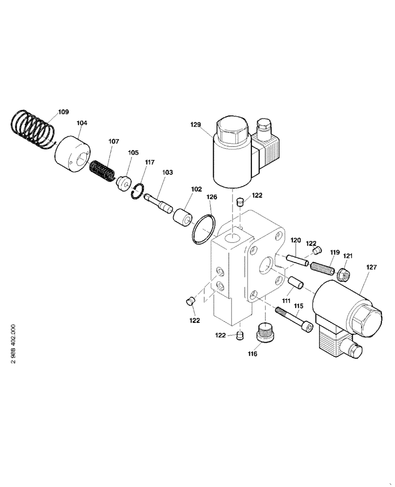 Схема запчастей Case 321D - (22.129[2988402000]) - REGULATION HYDRAULIC MOTOR CONTROL UNIT FAST GEAR (35) - HYDRAULIC SYSTEMS
