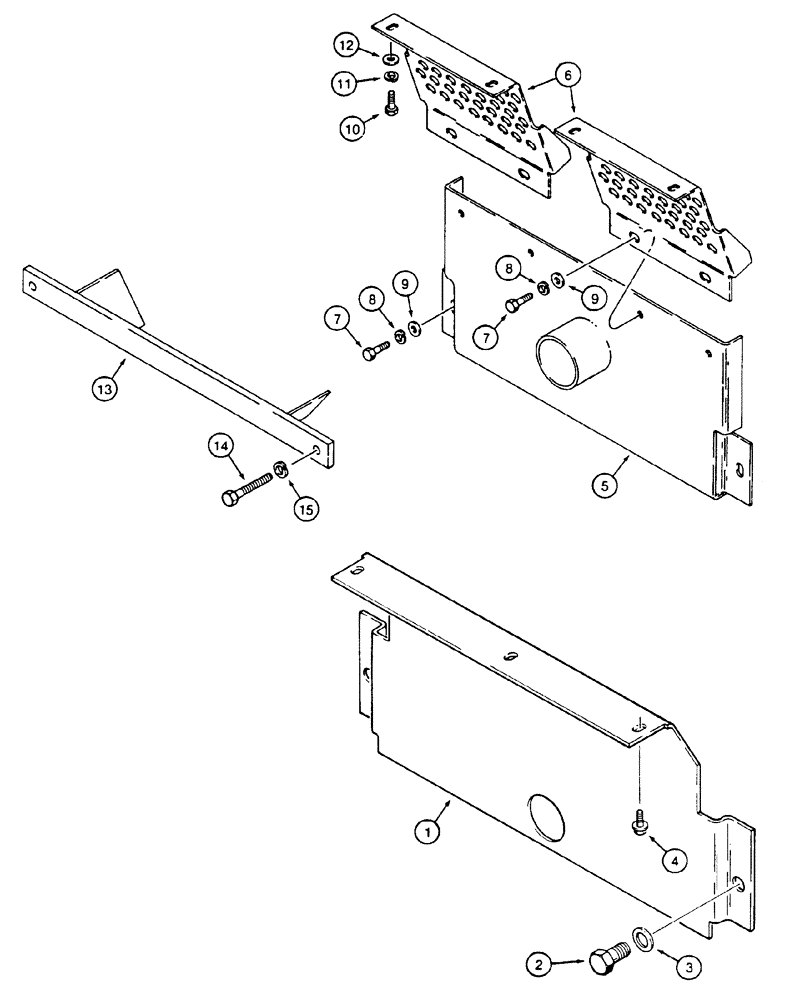 Схема запчастей Case 1150H - (09-11) - GUARD, TRANSMISSION - REAR (09) - CHASSIS