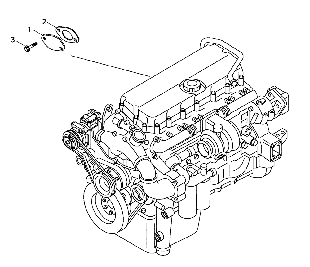Схема запчастей Case 330B - (01A00010259[001]) - COVER, ENGINE (87319249) (01) - ENGINE