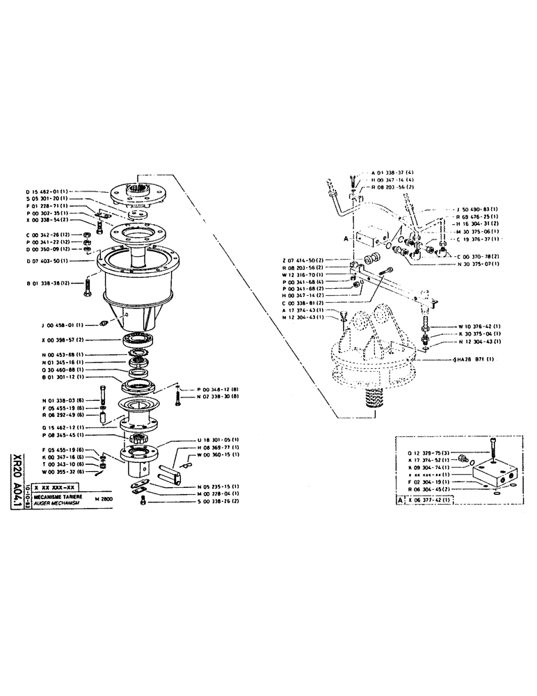 Схема запчастей Case 160CK - (327) - AUGER MECHANISM (18) - ATTACHMENT ACCESSORIES