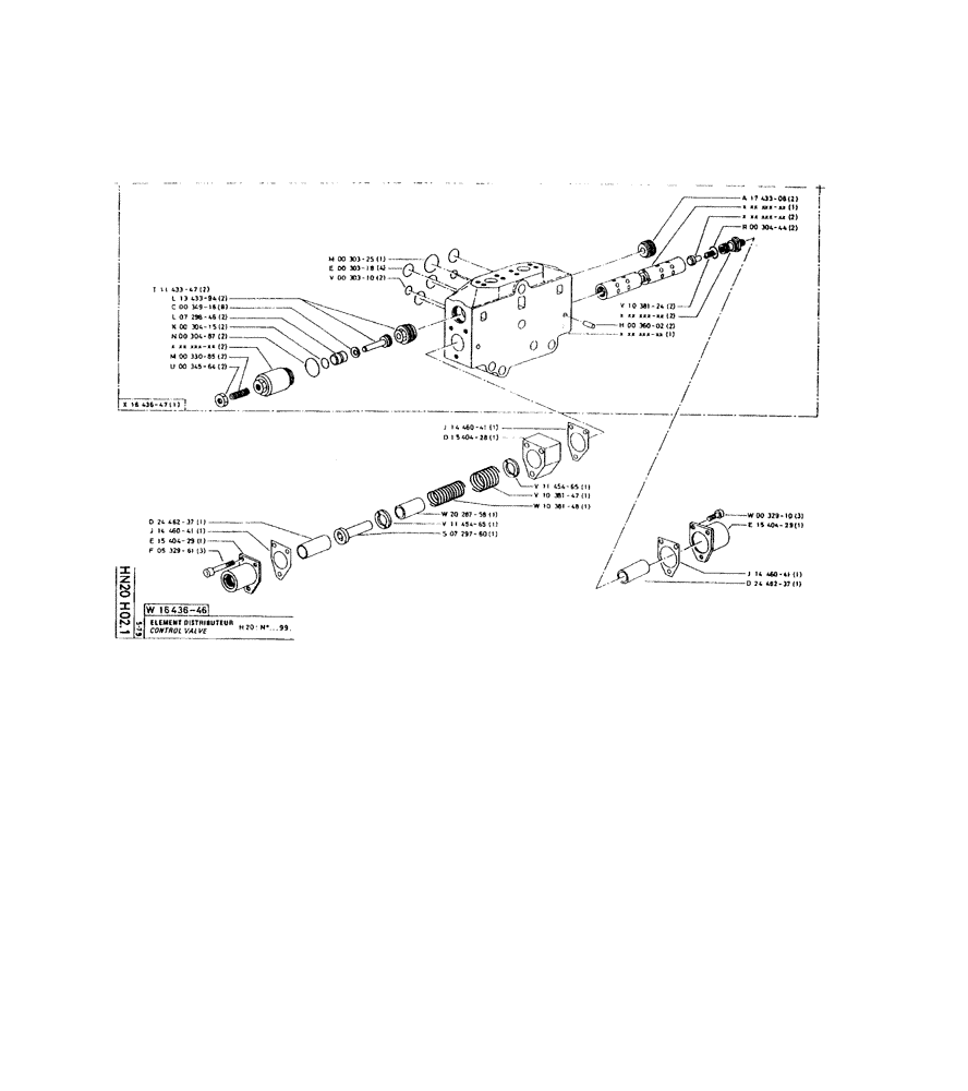 Схема запчастей Case 220 - (205) - CONTROL VALVE (07) - HYDRAULIC SYSTEM