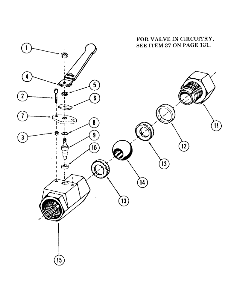 Схема запчастей Case 120 - (263) - SHUT-OFF VALVE (35) - HYDRAULIC SYSTEMS