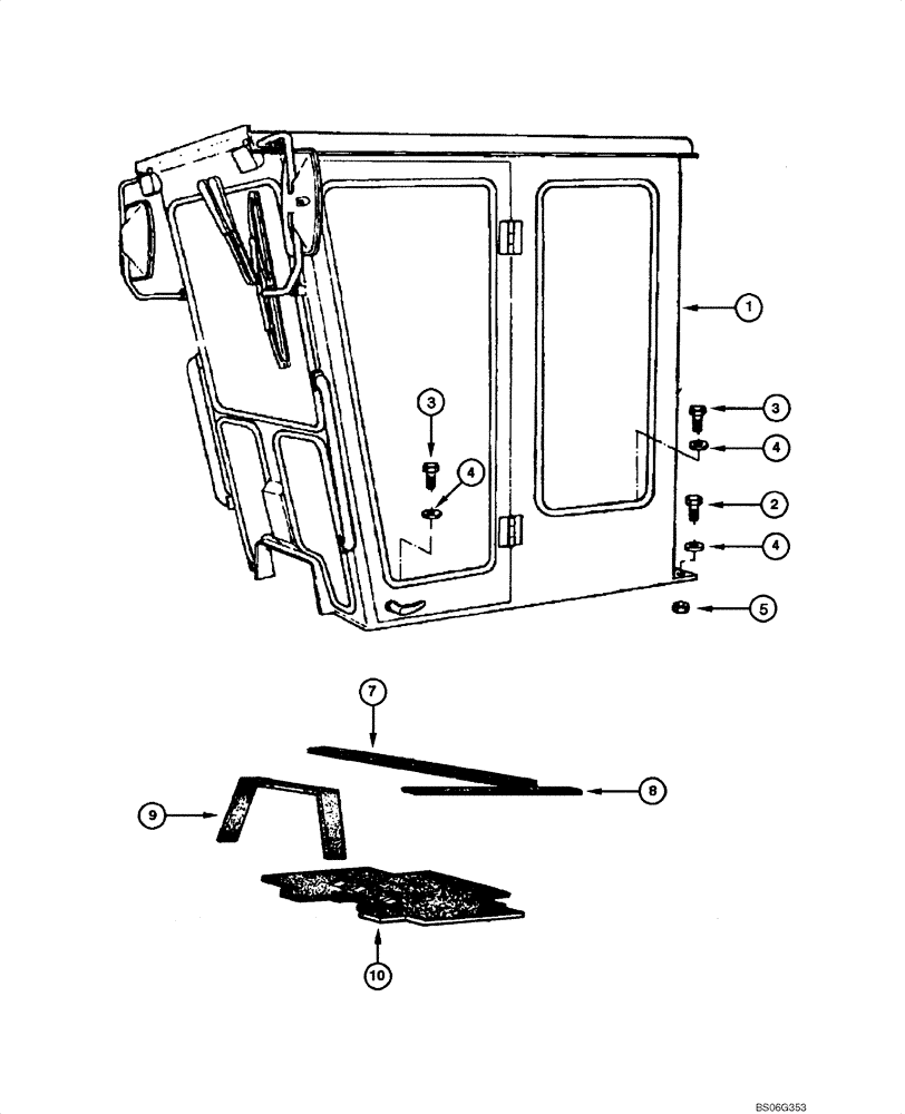 Схема запчастей Case 865 - (09.27[00]) - CAB - ASSEMBLY (CLOSED CAB) (09) - CHASSIS