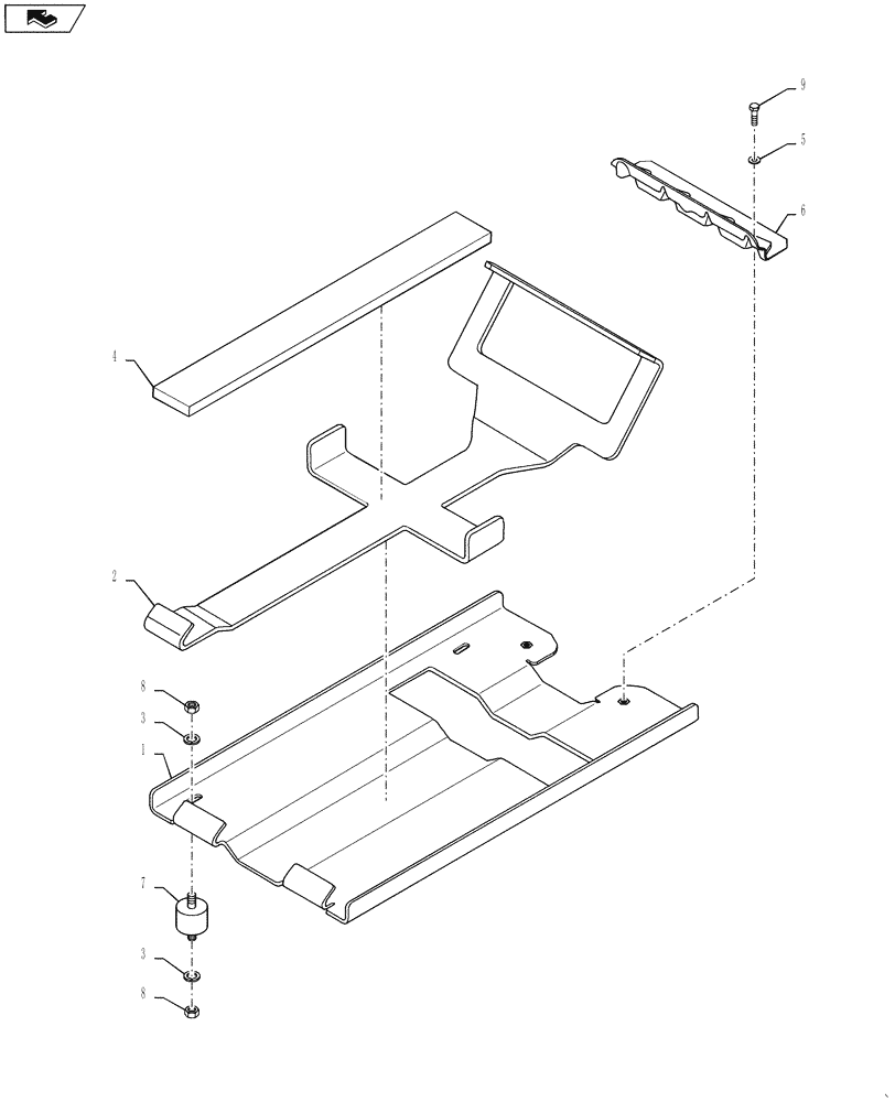 Схема запчастей Case DV207 - (55.302.01) - BATTERY - MOUNTING (55) - ELECTRICAL SYSTEMS