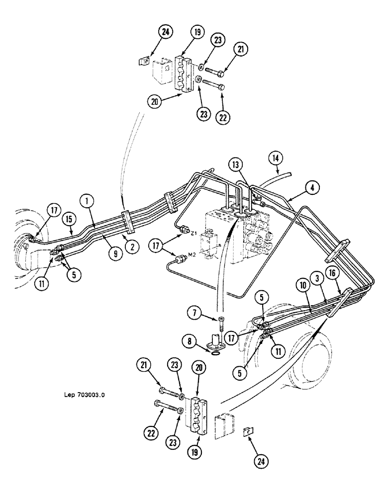 Схема запчастей Case 688C - (7-06) - UNDERCARRIAGE HYDRAULIC CIRCUIT (07.1) - UNDERCARRIAGE HYDRAULICS