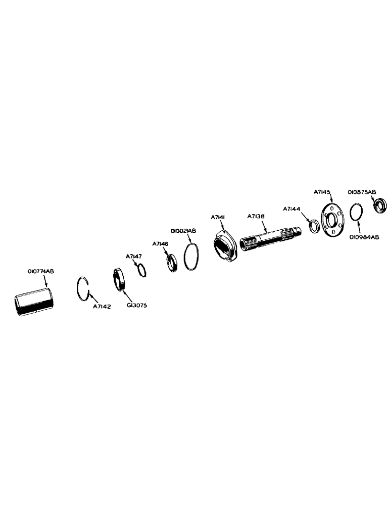 Схема запчастей Case 420 - (077) - CLUTCH SHAFT (18) - CLUTCH