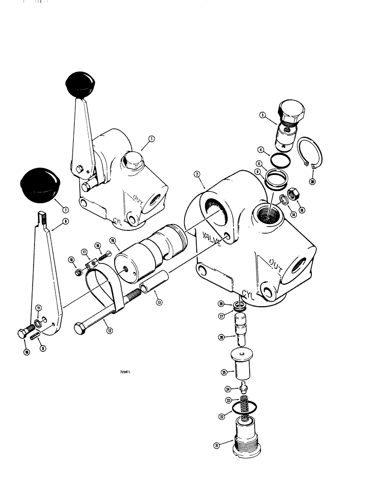 Схема запчастей Case 35 - (200) - D56102 BOOM LOCKOUT VALVE 