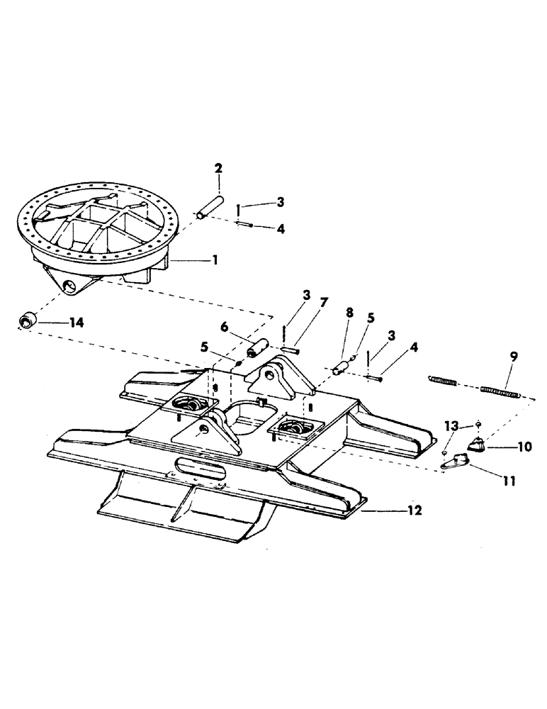Схема запчастей Case 40YC - (007) - TURNTABLE LEVELER WITH PINS AND HARDWARE (04) - UNDERCARRIAGE