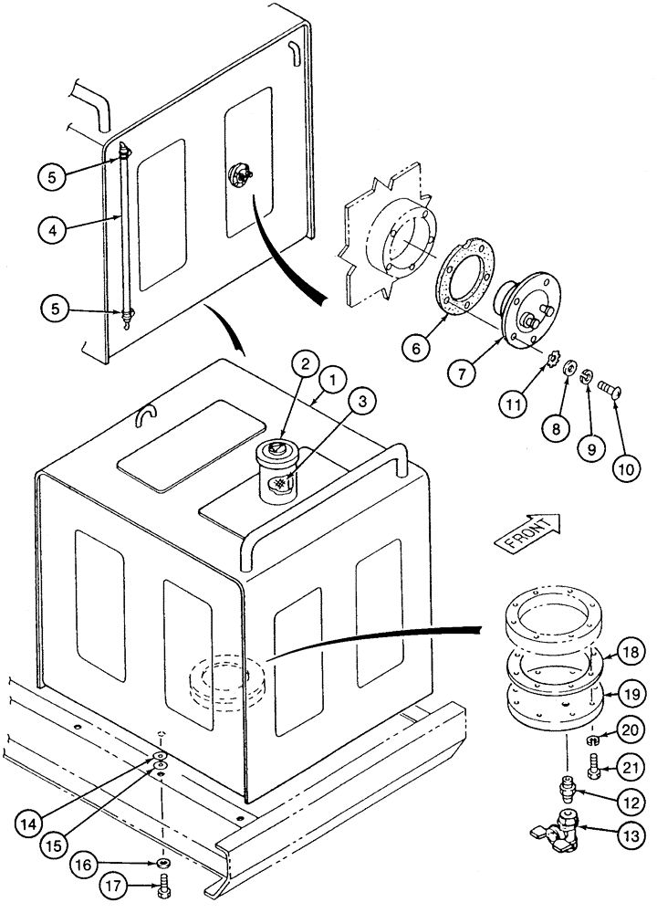 Схема запчастей Case 9050 - (3-02) - FUEL TANK (03) - FUEL SYSTEM