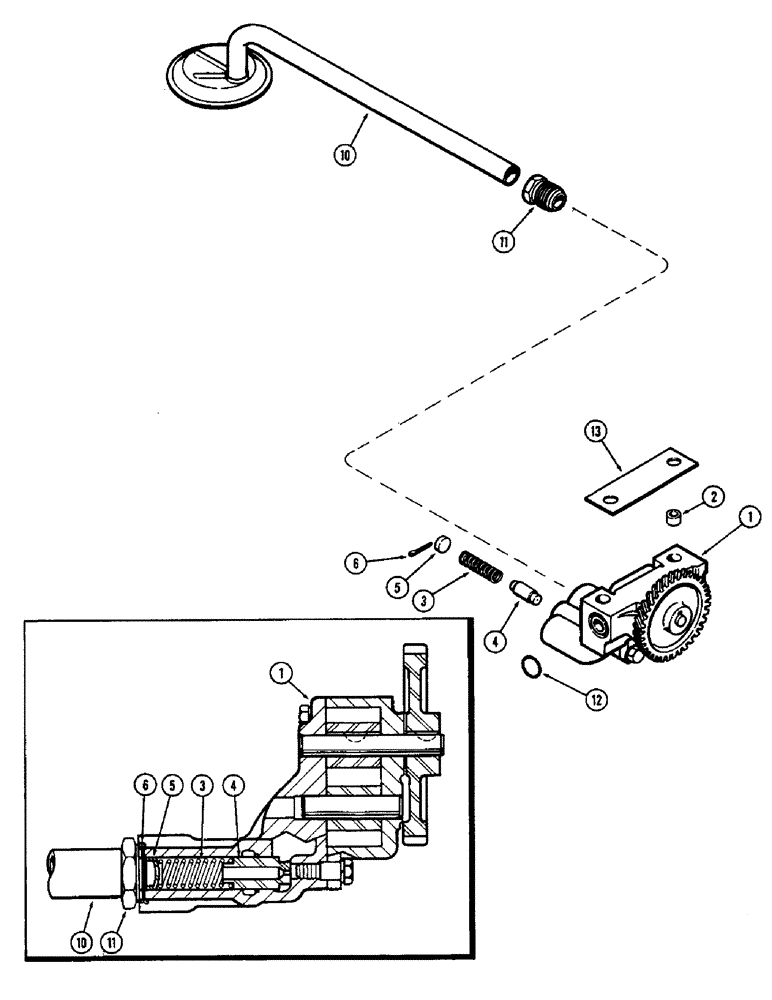 Схема запчастей Case W9E - (044) - OIL PUMP, (377B) SPARK IGNITION ENGINE (02) - ENGINE