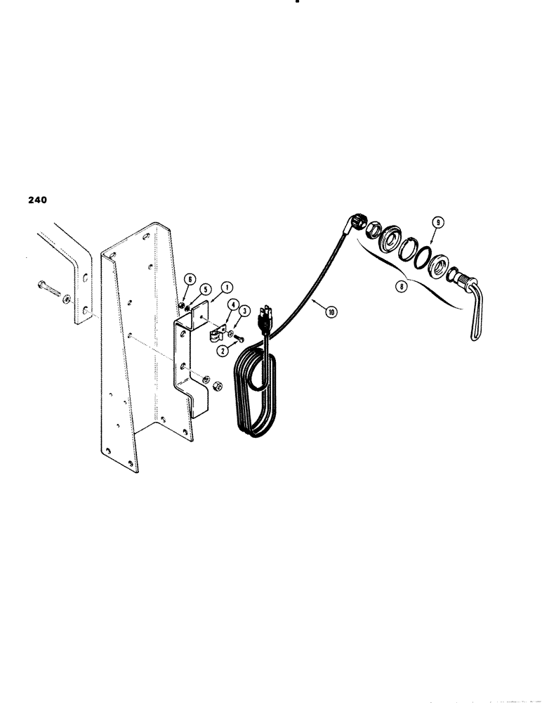Схема запчастей Case W20 - (240) - BLOCK HEATER - 120V, EXTERIOR MIRRORS (09) - CHASSIS