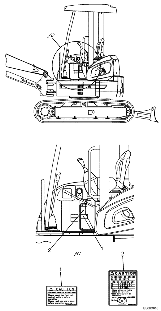 Схема запчастей Case CX27B PV13 - (06-020[00]) - NAME PLATE INSTALLATION (NIBBLER & BREAKER) (PW22T00087F1 & PW22T00087F2) NAME-PLATE