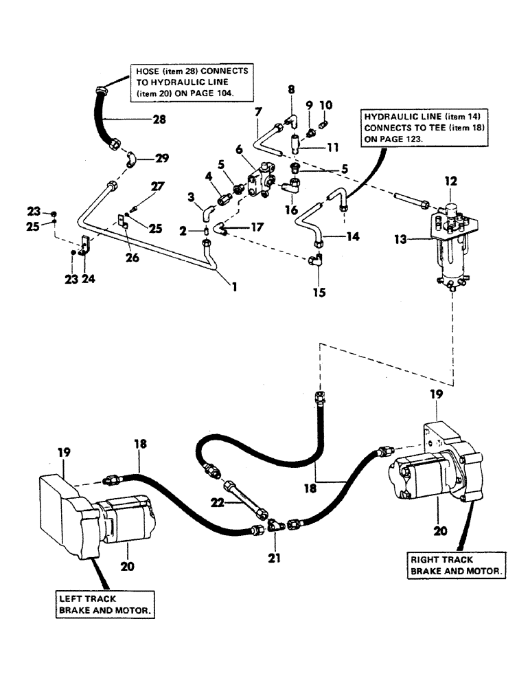 Схема запчастей Case 40YC - (080) - TRACK BRAKE HYDRAULICS (04) - UNDERCARRIAGE