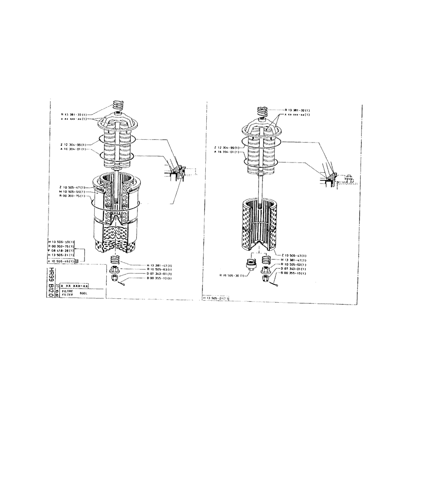 Схема запчастей Case 220 - (216) - FILTER (07) - HYDRAULIC SYSTEM
