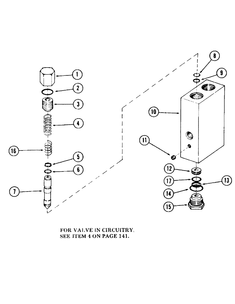 Схема запчастей Case 120 - (255) - POWER SENSING RELIEF VALVE (35) - HYDRAULIC SYSTEMS