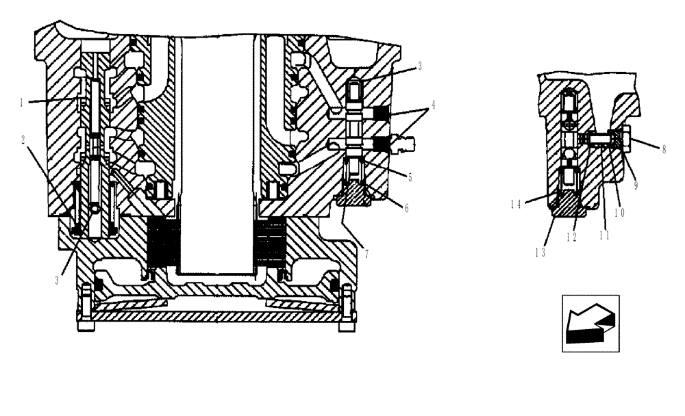 Схема запчастей Case 430 - (06-27) - MOTOR ASSY - TWO SPEED (06) - POWER TRAIN