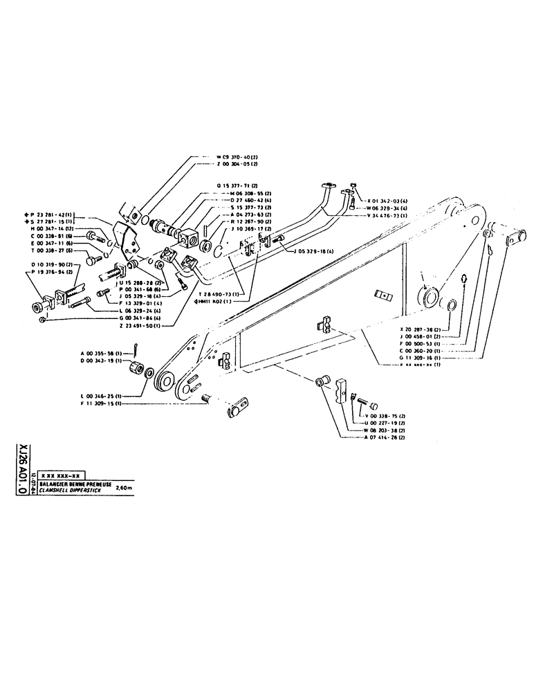 Схема запчастей Case 160CK - (305) - CLAMSHELL DIPPERSTICK (14) - DIPPERSTICKS
