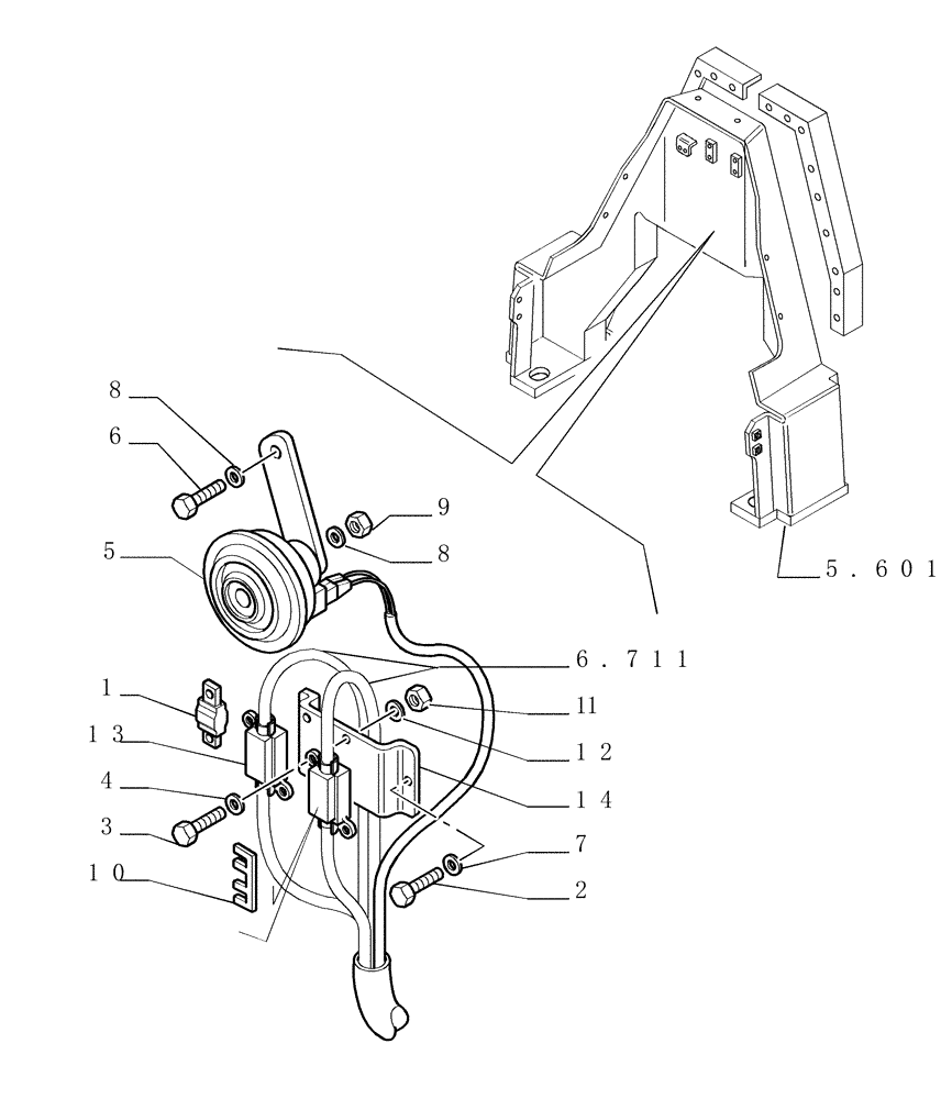 Схема запчастей Case 1850K - (6.712[02]) - ELECTRIC COMPONENTS Electrical System / Decals