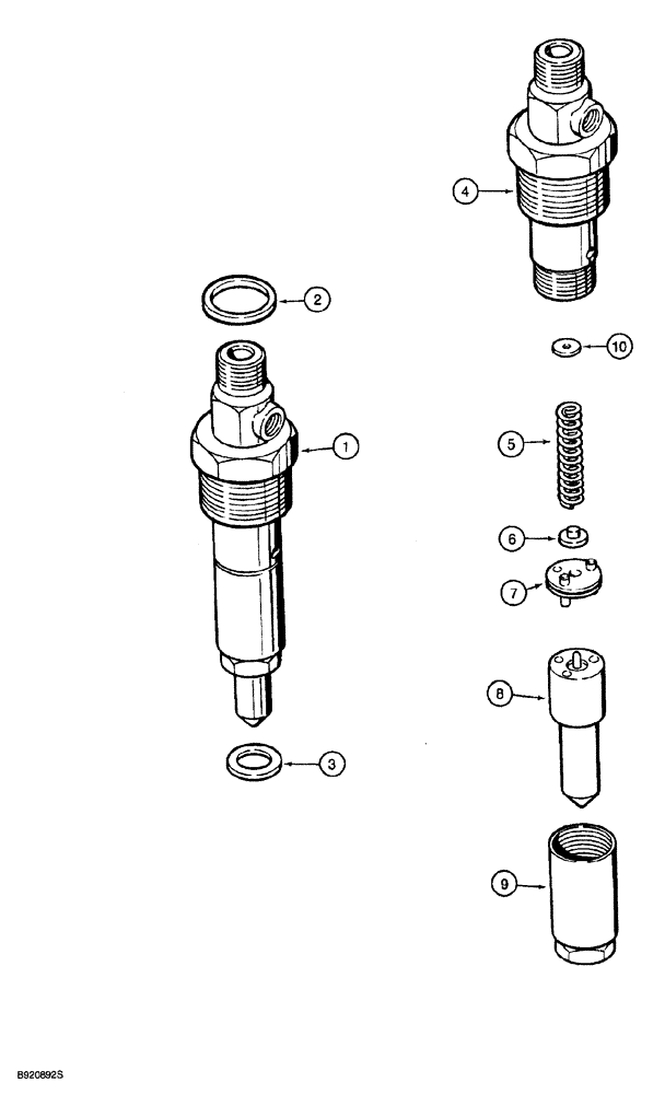 Схема запчастей Case 850G - (3-15A) - FUEL INJECTION NOZZLE (P.I.N. JJG0254005 TO JJG0254009, JJG0254015 AND AFTER) AND AFTER (02) - FUEL SYSTEM