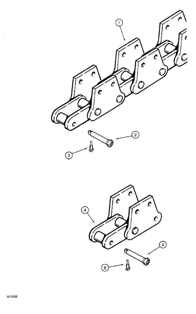 Схема запчастей Case 760 - (09-082) - STANDARD DIGGING CHAINS, 110,000 POUND CHAINLINE (89) - TOOLS